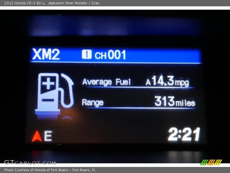 Alabaster Silver Metallic / Gray 2012 Honda CR-V EX-L