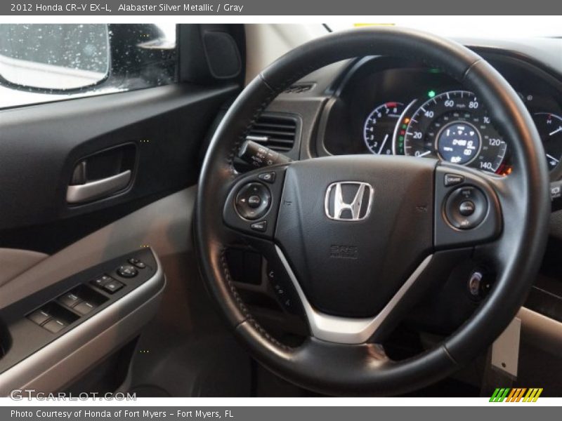 Alabaster Silver Metallic / Gray 2012 Honda CR-V EX-L