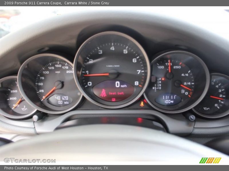 Carrara White / Stone Grey 2009 Porsche 911 Carrera Coupe