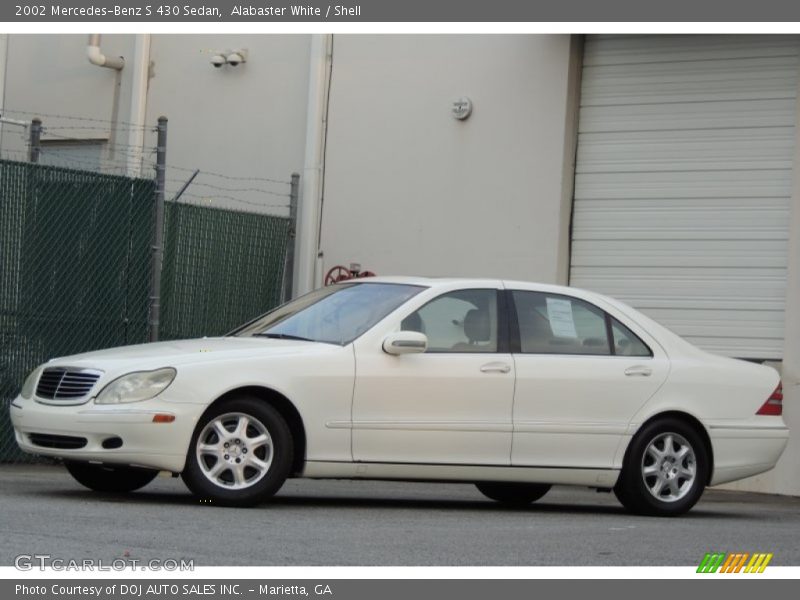 Alabaster White / Shell 2002 Mercedes-Benz S 430 Sedan