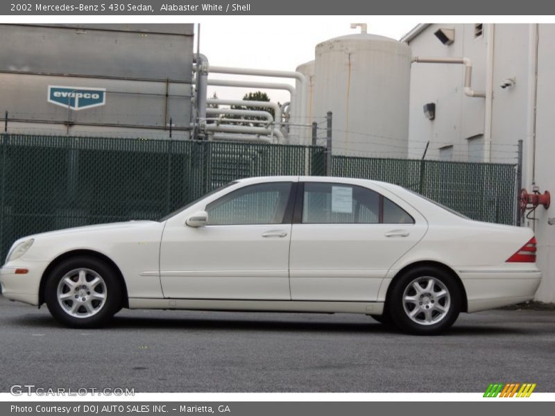 Alabaster White / Shell 2002 Mercedes-Benz S 430 Sedan