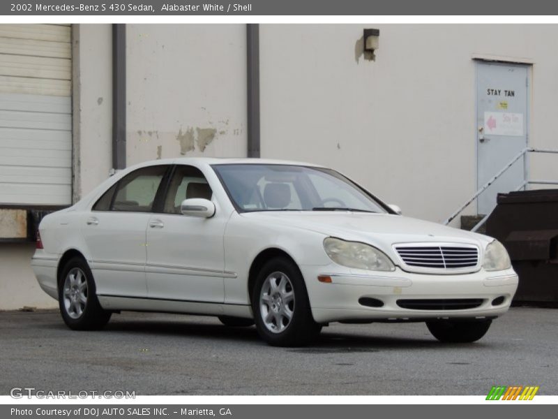 Alabaster White / Shell 2002 Mercedes-Benz S 430 Sedan