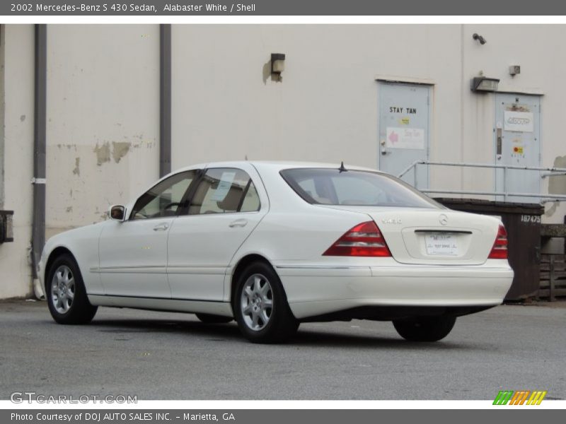 Alabaster White / Shell 2002 Mercedes-Benz S 430 Sedan