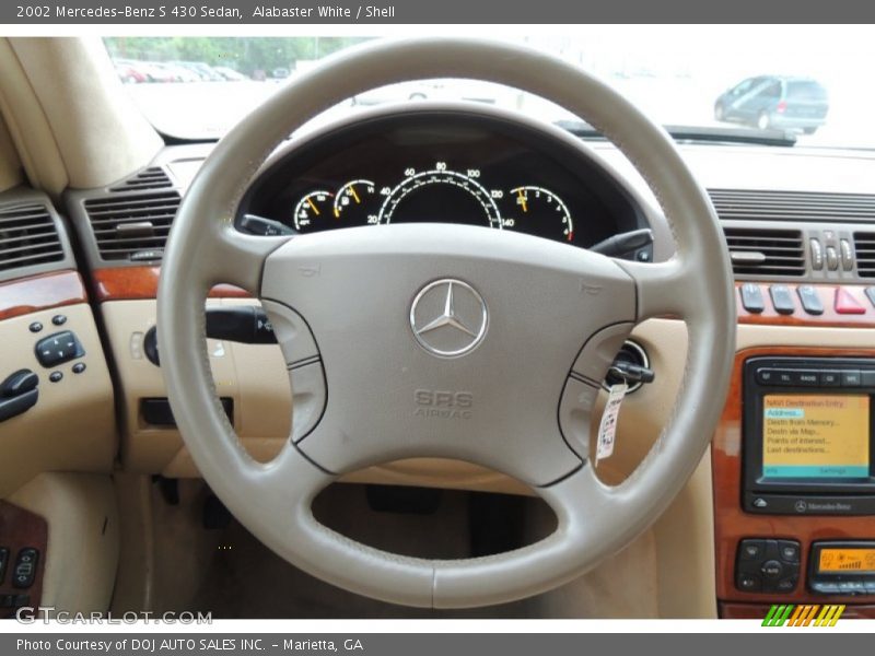 Alabaster White / Shell 2002 Mercedes-Benz S 430 Sedan