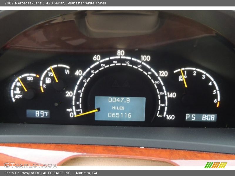 Alabaster White / Shell 2002 Mercedes-Benz S 430 Sedan