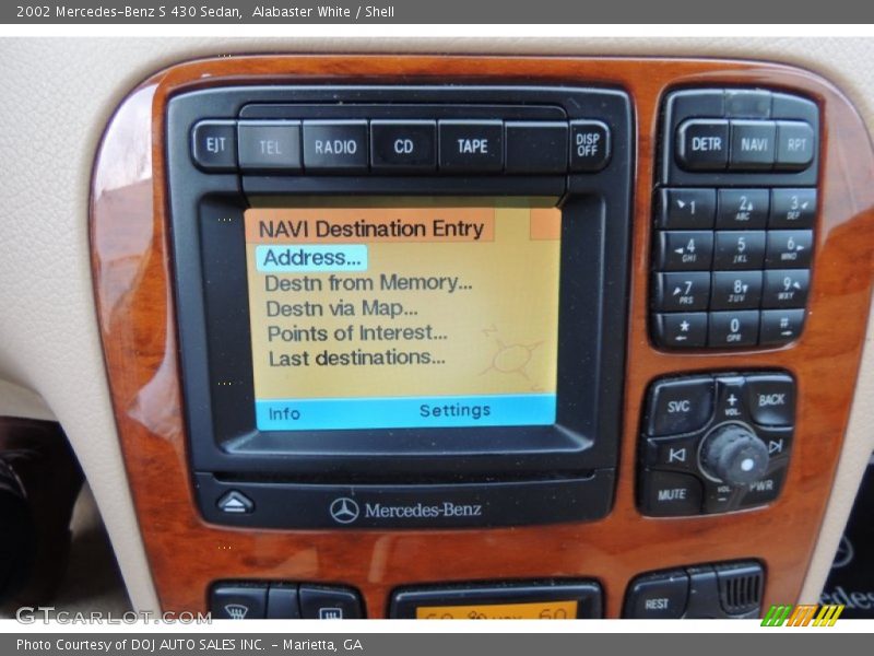 Alabaster White / Shell 2002 Mercedes-Benz S 430 Sedan