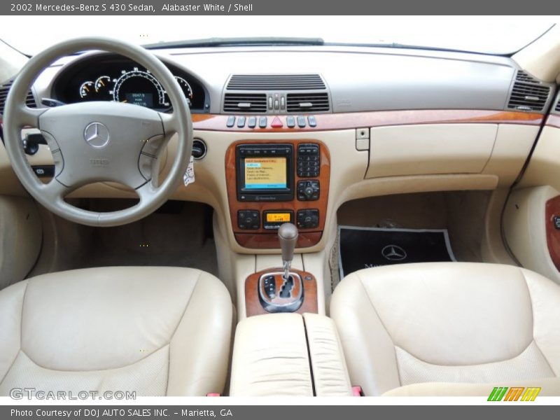 Alabaster White / Shell 2002 Mercedes-Benz S 430 Sedan