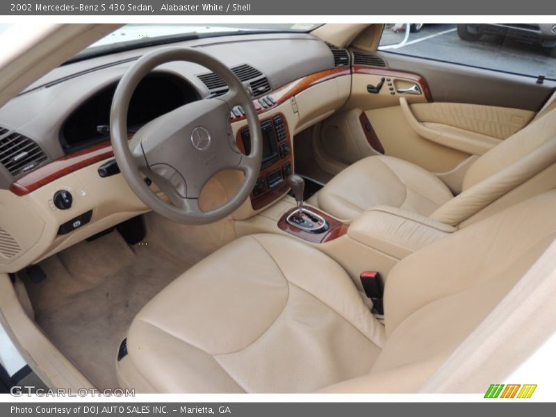 Alabaster White / Shell 2002 Mercedes-Benz S 430 Sedan