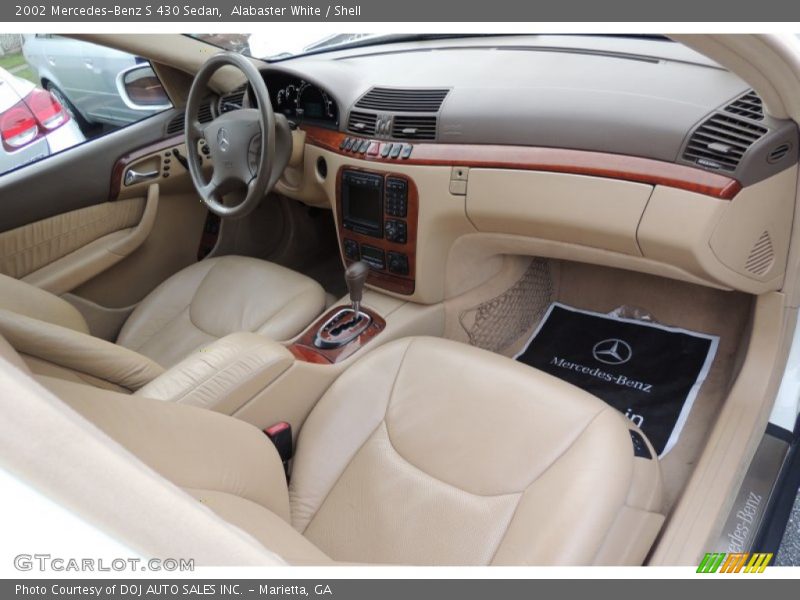 Alabaster White / Shell 2002 Mercedes-Benz S 430 Sedan
