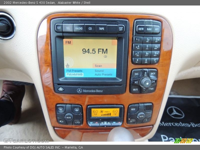 Alabaster White / Shell 2002 Mercedes-Benz S 430 Sedan