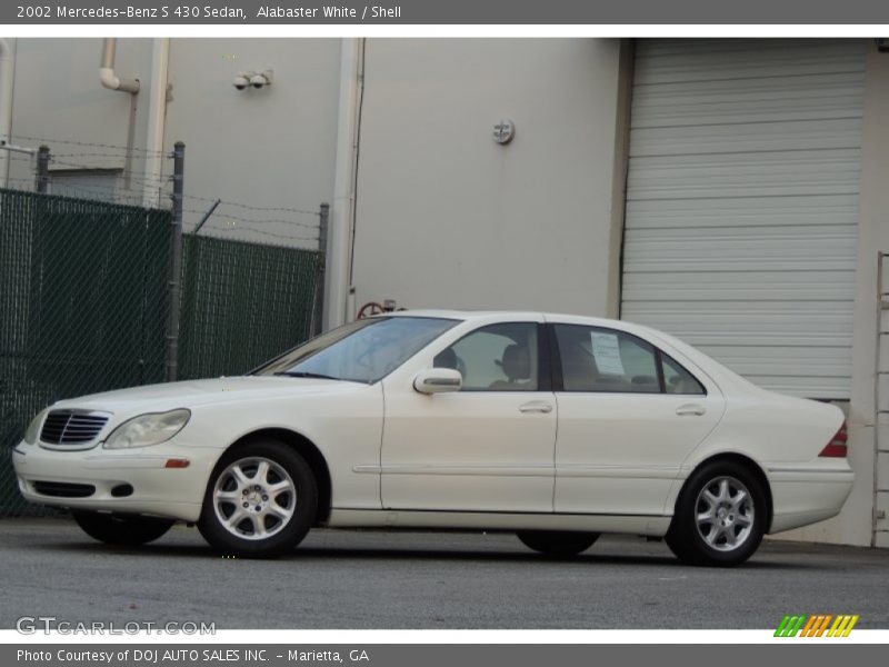 Alabaster White / Shell 2002 Mercedes-Benz S 430 Sedan