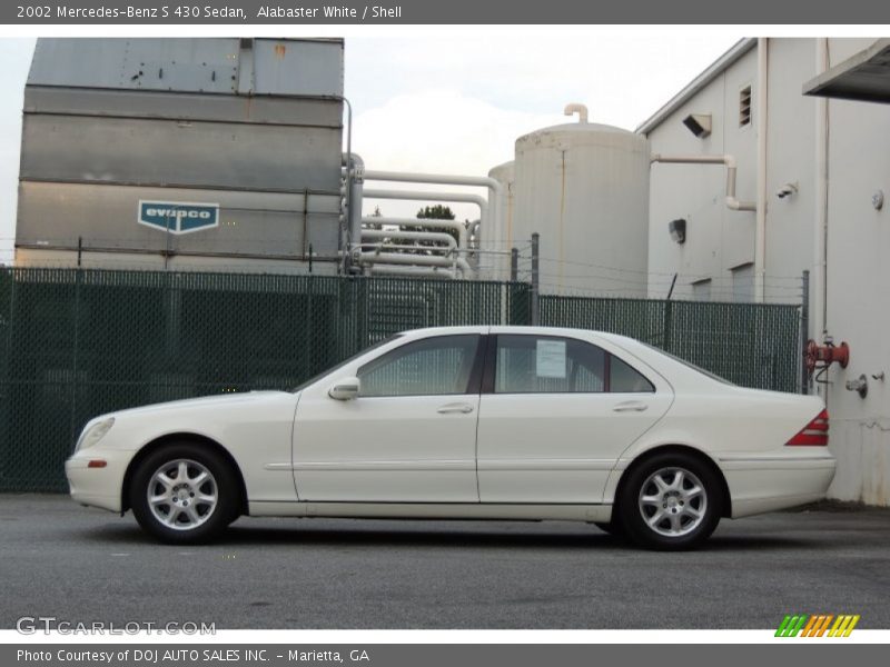 Alabaster White / Shell 2002 Mercedes-Benz S 430 Sedan