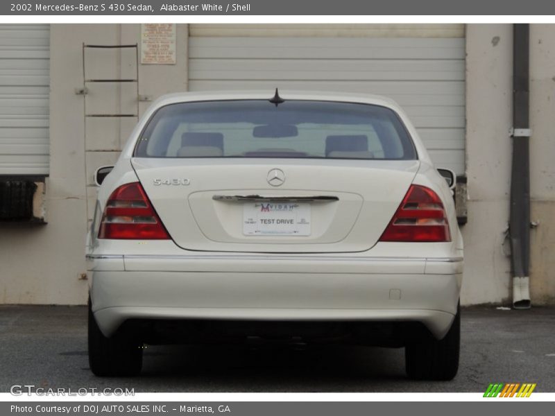 Alabaster White / Shell 2002 Mercedes-Benz S 430 Sedan