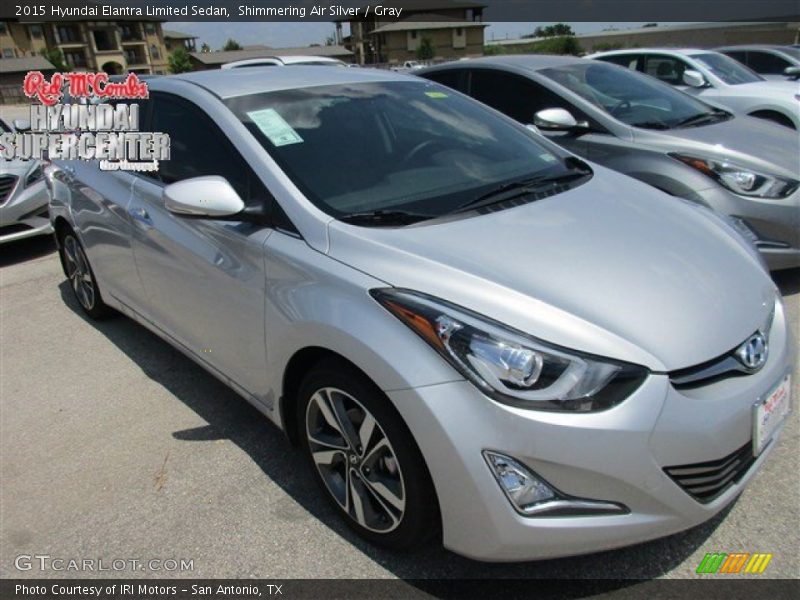 Shimmering Air Silver / Gray 2015 Hyundai Elantra Limited Sedan