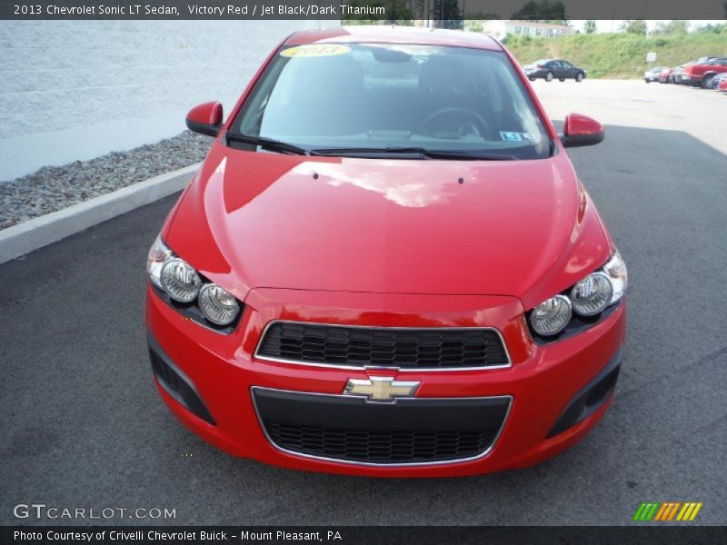 Victory Red / Jet Black/Dark Titanium 2013 Chevrolet Sonic LT Sedan