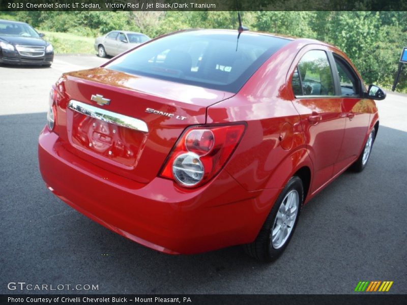 Victory Red / Jet Black/Dark Titanium 2013 Chevrolet Sonic LT Sedan