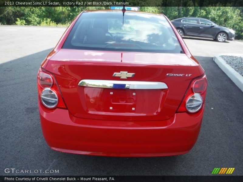 Victory Red / Jet Black/Dark Titanium 2013 Chevrolet Sonic LT Sedan