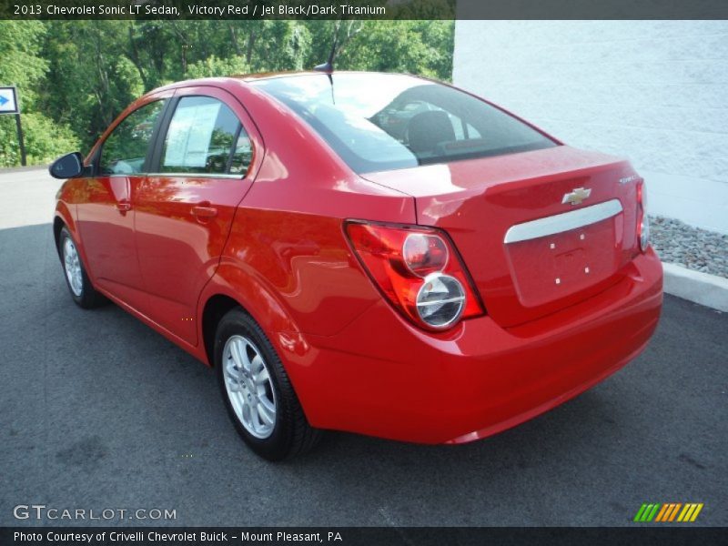 Victory Red / Jet Black/Dark Titanium 2013 Chevrolet Sonic LT Sedan