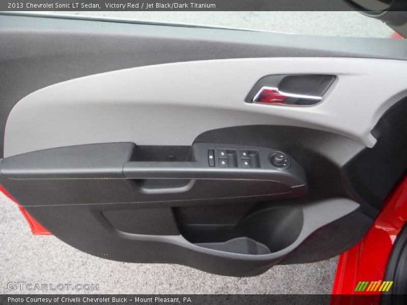 Victory Red / Jet Black/Dark Titanium 2013 Chevrolet Sonic LT Sedan