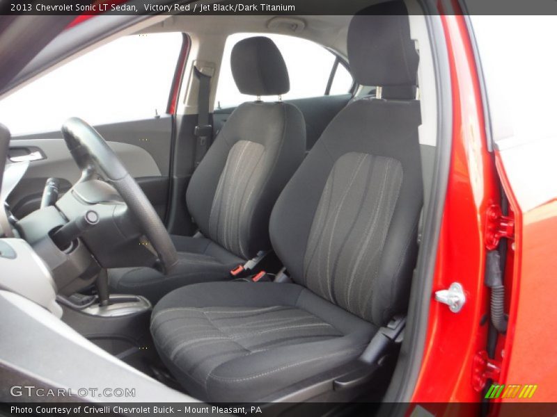 Victory Red / Jet Black/Dark Titanium 2013 Chevrolet Sonic LT Sedan