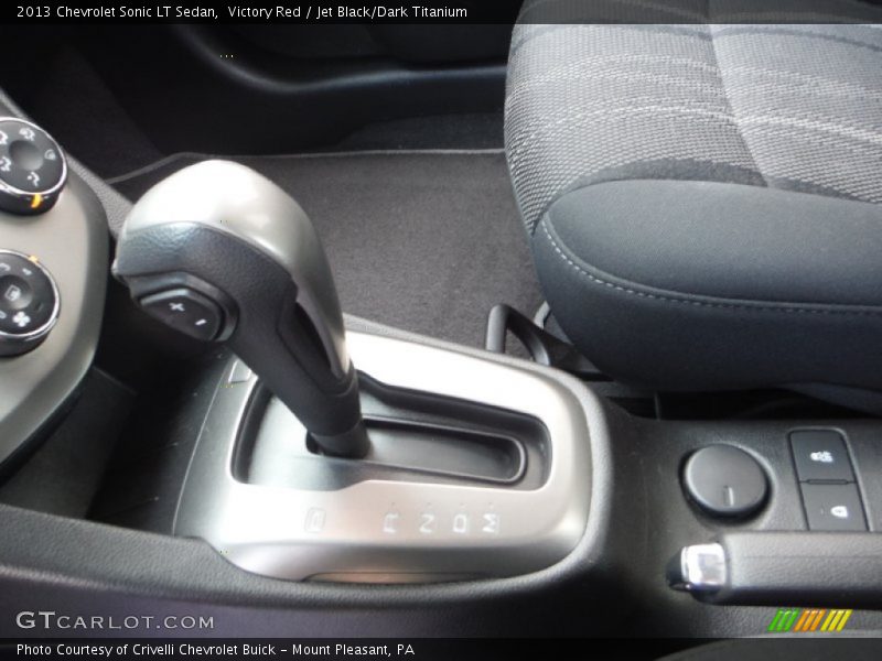 Victory Red / Jet Black/Dark Titanium 2013 Chevrolet Sonic LT Sedan