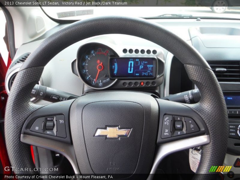 Victory Red / Jet Black/Dark Titanium 2013 Chevrolet Sonic LT Sedan