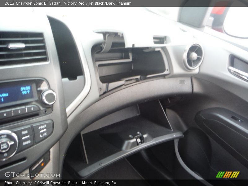 Victory Red / Jet Black/Dark Titanium 2013 Chevrolet Sonic LT Sedan