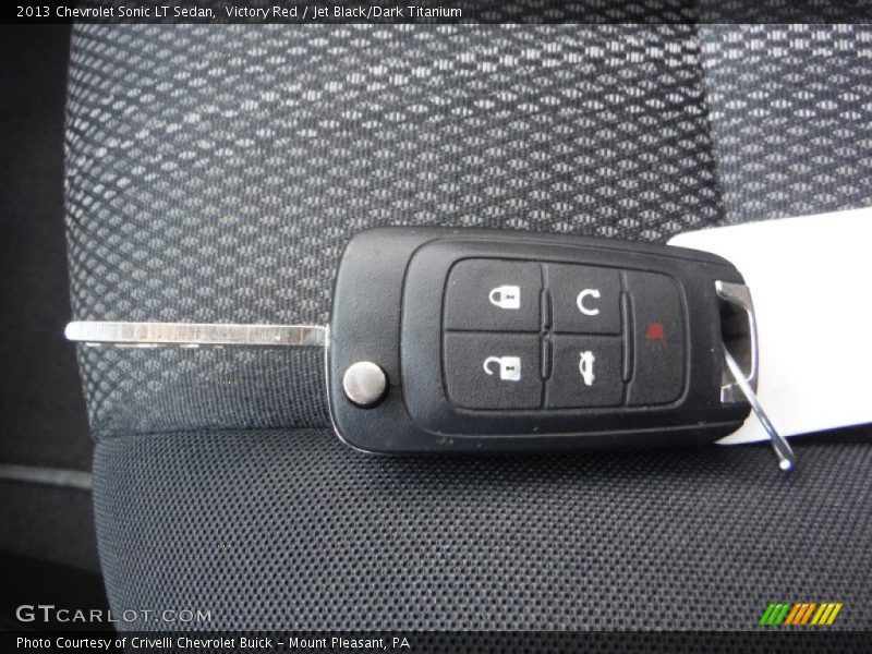 Victory Red / Jet Black/Dark Titanium 2013 Chevrolet Sonic LT Sedan