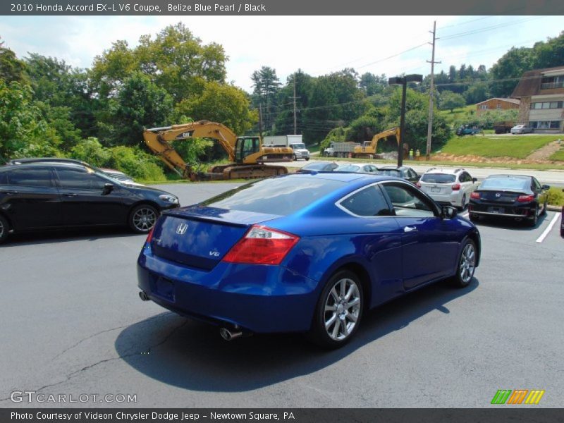 Belize Blue Pearl / Black 2010 Honda Accord EX-L V6 Coupe