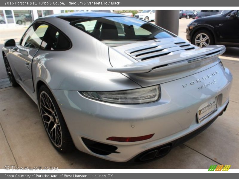 Rhodium Silver Metallic / Black 2016 Porsche 911 Turbo S Coupe