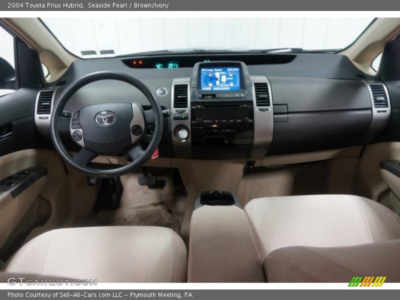 Seaside Pearl / Brown/Ivory 2004 Toyota Prius Hybrid