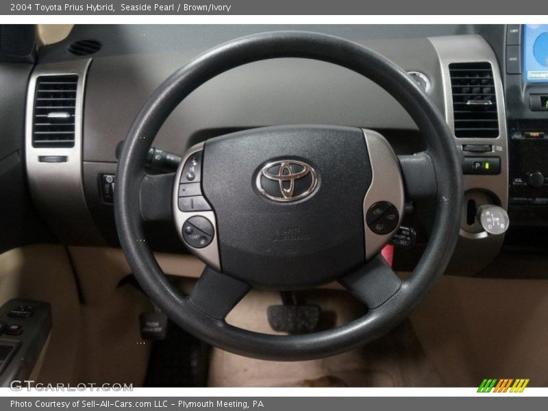 Seaside Pearl / Brown/Ivory 2004 Toyota Prius Hybrid
