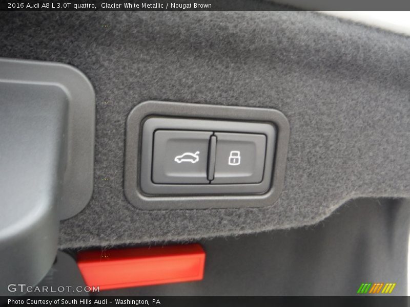 Glacier White Metallic / Nougat Brown 2016 Audi A8 L 3.0T quattro