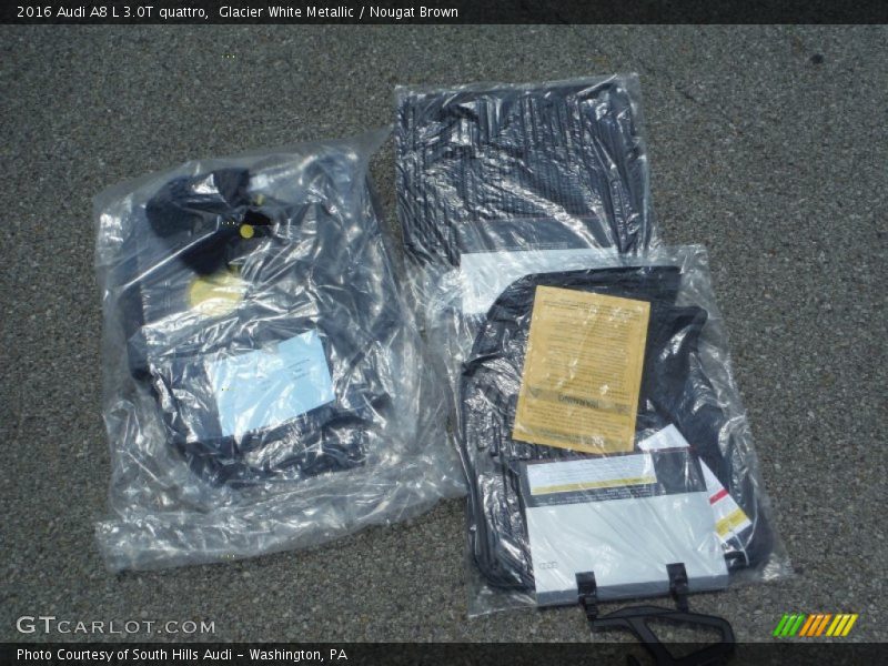 Glacier White Metallic / Nougat Brown 2016 Audi A8 L 3.0T quattro