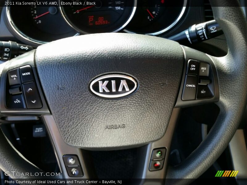 Ebony Black / Black 2011 Kia Sorento LX V6 AWD