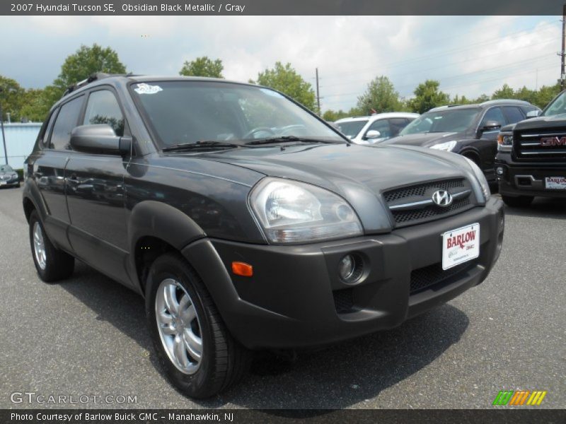 Obsidian Black Metallic / Gray 2007 Hyundai Tucson SE