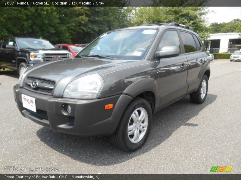 Obsidian Black Metallic / Gray 2007 Hyundai Tucson SE