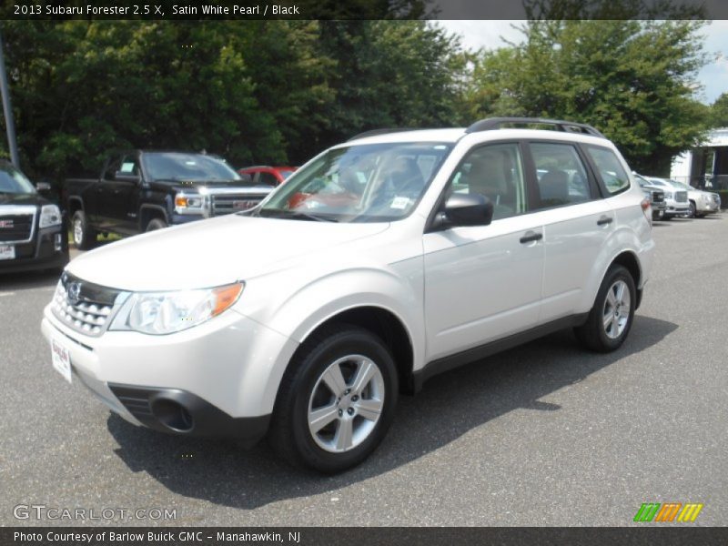 Satin White Pearl / Black 2013 Subaru Forester 2.5 X