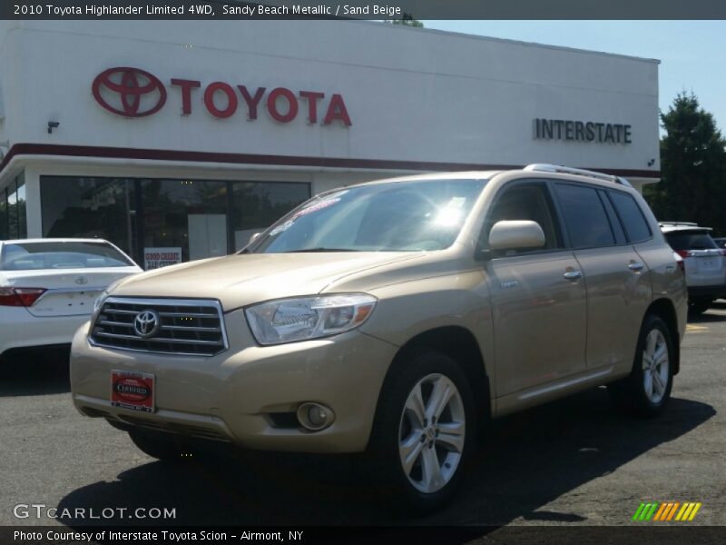 Sandy Beach Metallic / Sand Beige 2010 Toyota Highlander Limited 4WD