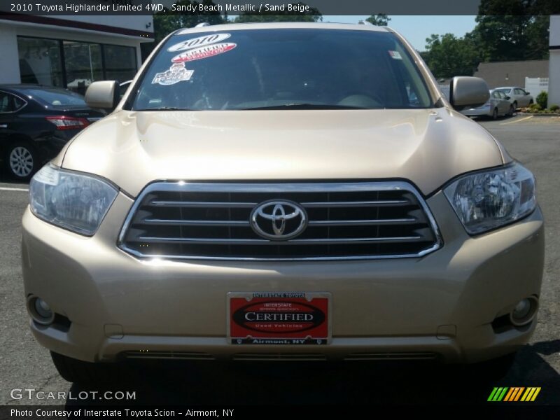 Sandy Beach Metallic / Sand Beige 2010 Toyota Highlander Limited 4WD