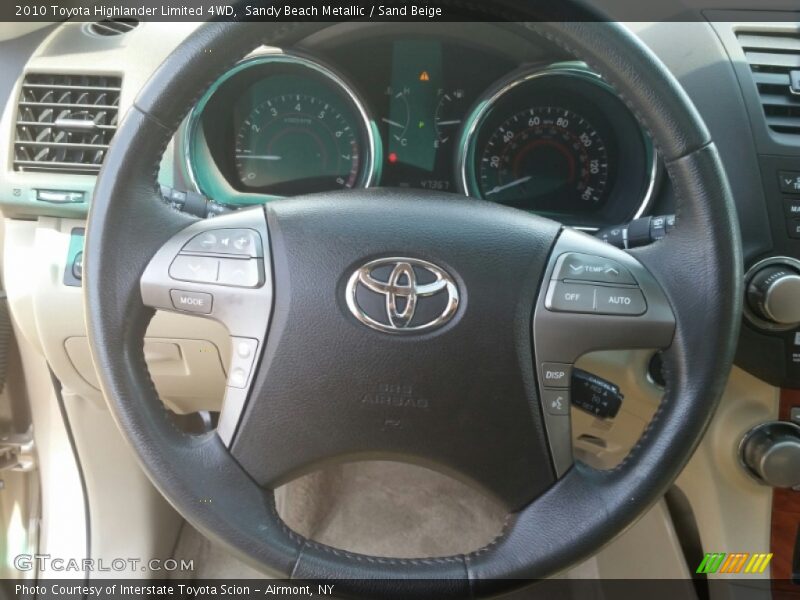 Sandy Beach Metallic / Sand Beige 2010 Toyota Highlander Limited 4WD