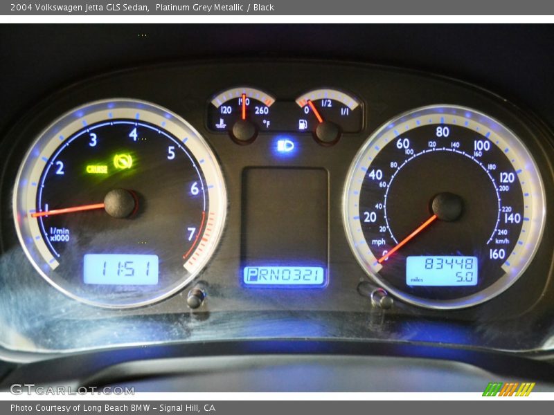 Platinum Grey Metallic / Black 2004 Volkswagen Jetta GLS Sedan
