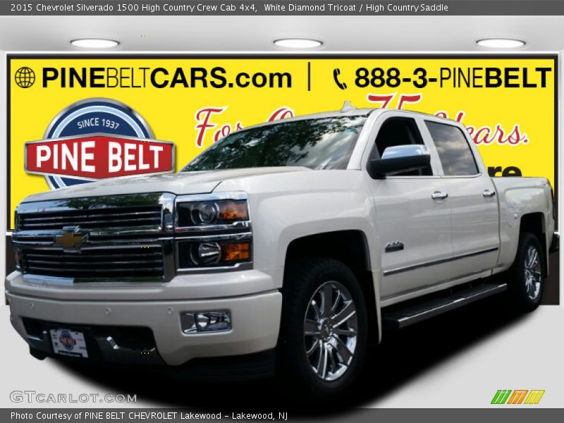 White Diamond Tricoat / High Country Saddle 2015 Chevrolet Silverado 1500 High Country Crew Cab 4x4