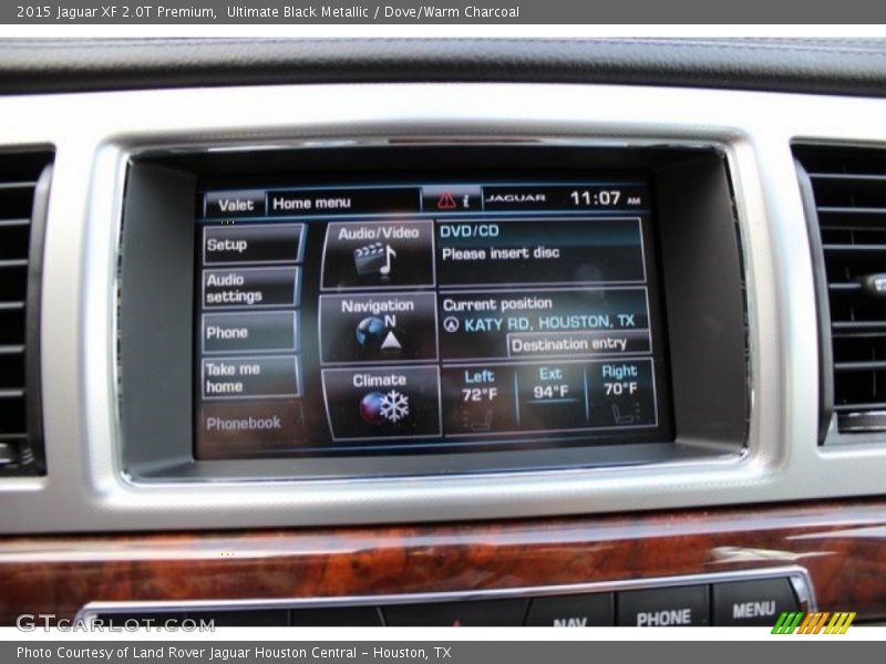 Ultimate Black Metallic / Dove/Warm Charcoal 2015 Jaguar XF 2.0T Premium