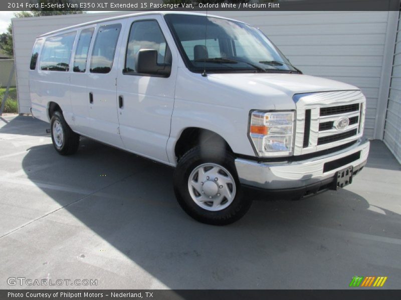 Oxford White / Medium Flint 2014 Ford E-Series Van E350 XLT Extended 15 Passenger Van