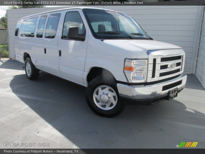Oxford White / Medium Flint 2014 Ford E-Series Van E350 XLT Extended 15 Passenger Van