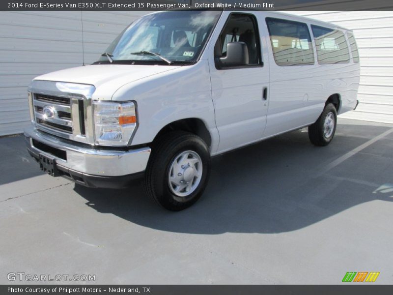 Oxford White / Medium Flint 2014 Ford E-Series Van E350 XLT Extended 15 Passenger Van
