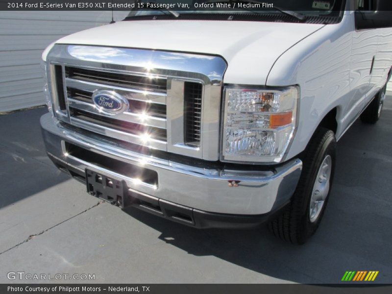 Oxford White / Medium Flint 2014 Ford E-Series Van E350 XLT Extended 15 Passenger Van