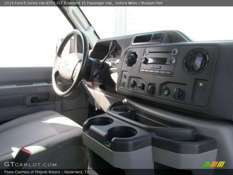Oxford White / Medium Flint 2014 Ford E-Series Van E350 XLT Extended 15 Passenger Van
