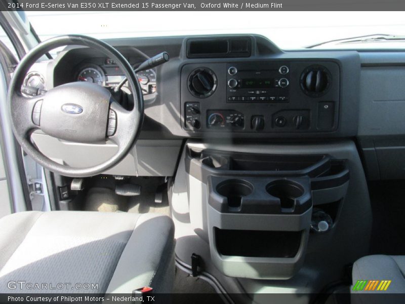 Oxford White / Medium Flint 2014 Ford E-Series Van E350 XLT Extended 15 Passenger Van